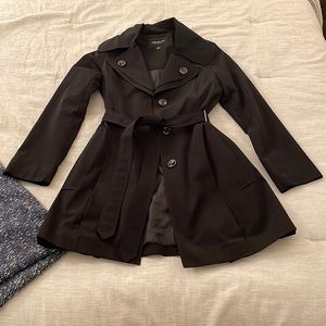 London Fog Collection Trench Coat (black, sz xs)